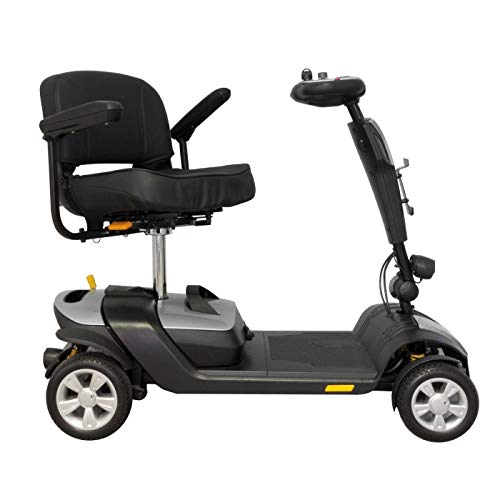 Intermed Scooter Elettrico SC-100 Blue Metallizzato - 4 Ruote, 4 Ammortizzatori, Pieghevole - Adatto Interni/Esterni - Conforme CE
