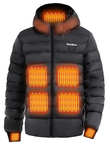 Men's Heated Jacket with Battery Pack and Gloves