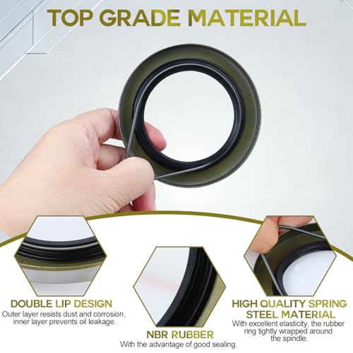 Image of 4Pack 1.249 inch ID x 1.983 inch OD Double Lip Grease Seal with 4 Cotter Pins for 2000-2200 LBS Trailer Wheel Hub Spindle,Boat Trailer RV Axle Dexter Replace 12192TB 203029 470706