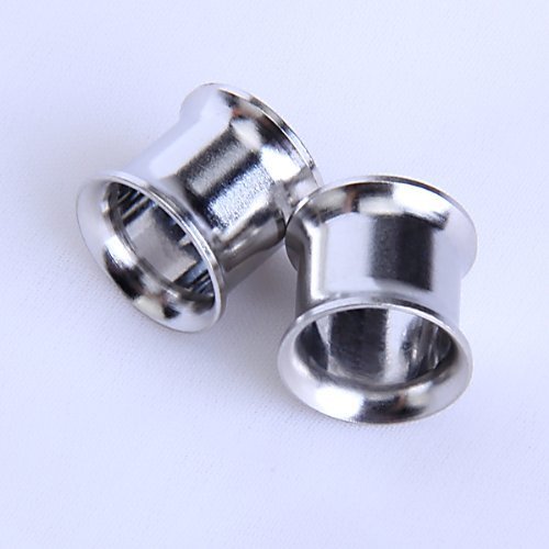 Preisvergleich Produktbild ULOOIE 2 Stück Edelstahl Tunnel Expander Expander Ohr Plug (10 mm)