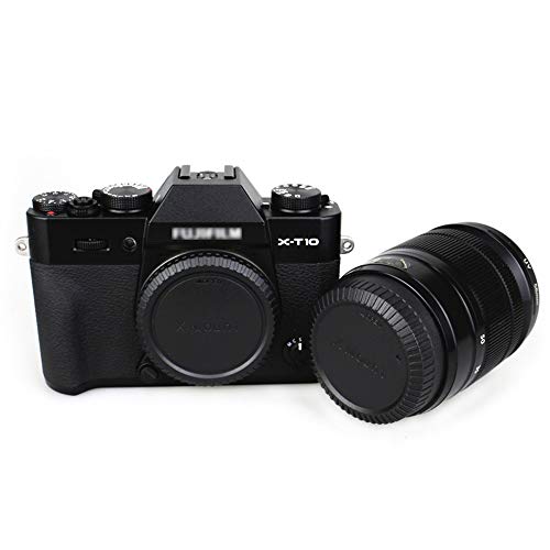 Camera Rear Lens Cap & Body Cap Cover For Fuji Fujifilm X Mount Camera X-T30 Ii X-T20 X-T10 X-E4 X-T5 X-T4 X-T3 X-Pro3 X-Pro2 X-S10 X-A10 X-A7 X-A5 X-T200 X-T100 -5 Packs #TOP4
