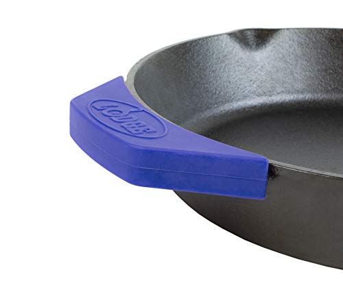 Image of Lodge ASAHH31 Silicone Assist Handle Holder, Blue, 5.5 inch x 2 inch, Pack of 2