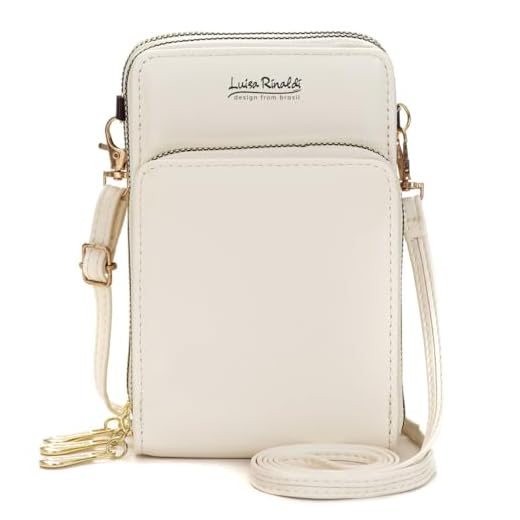 Bolsas Feminina Pequena Transversal Porta Celular Carteira (Off-White)