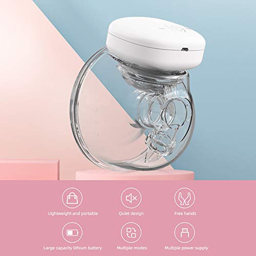 Duotar Bomba Tira Leite Portátil Com Mãos Livres,2 PCS Wearable Breast Pump Hands Free elétrico Únic