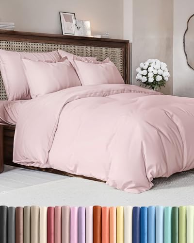 La mejor comparación de Fundas para edredón . 46 Juego de funda de edredón tamaño Queen, funda de edredón extrasuave de 229 x 229 cm, con 2 fundas de almohada, de fácil cuidado y sin decoloración, con cierre de cremallera y...