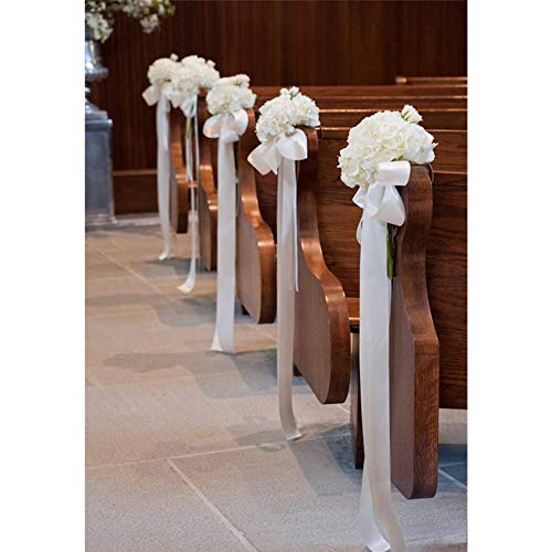 Vatin 1-1/2" Wide Double Faced Polyester Satin Ribbon - 50 Yard (White), Perfect For Wedding, Gift Wrapping, Bow Making & Other Projects #TOP7