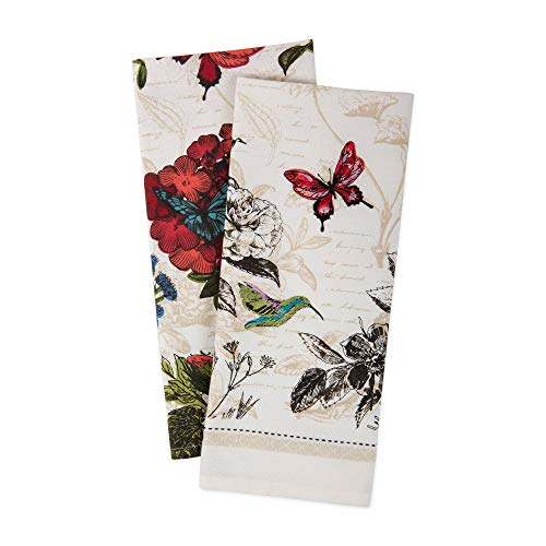 Dii Print Tabletop Collection, Dishtowel Set, Botanical Blooms 2 Piece #TOP2