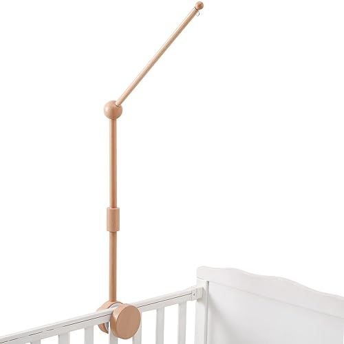 Miniatura 1 de Brazo móvil para cuna de bebé, soporte de madera para cuna de bebé de 31 pulgadas para colgar móvil, accesorio para cuna de bebé para decoración de
