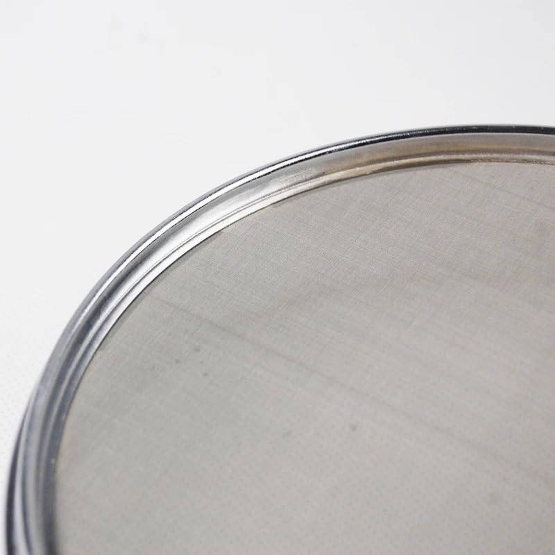 Juego de tamiz de laboratorio de acero inoxidable de 20 cm con tapa galvanizada y recipiente for un muestreo e inspección precisos.(10mesh(2mm))