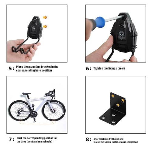 Expositor de bicicletas de pared para almacenamiento en taller 5