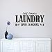 Adesivo Murale In Vinile Lavanderia Cartello Adesivo Murale Self Service Aperto 24 Ore Su 24 Testo Murale Lavatrice Lavatrice Decorazione Della Stanza 57X28Cm