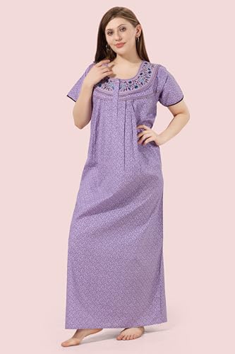 Image of Soulemo Women's Pure Cotton Floor Length Nighty 1690