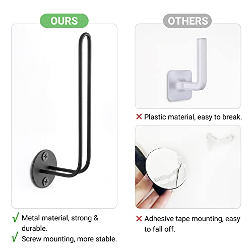 Mkono Hut Organizer für Baseball Caps, Satz von 2-Wand Hut Rack 5 Zoll Platz sparend hält 20-Kappen moderne L-förmige Hut Haken Wandhalterung für Schrank Schlafzimmer Lagerung, klein, schwarz