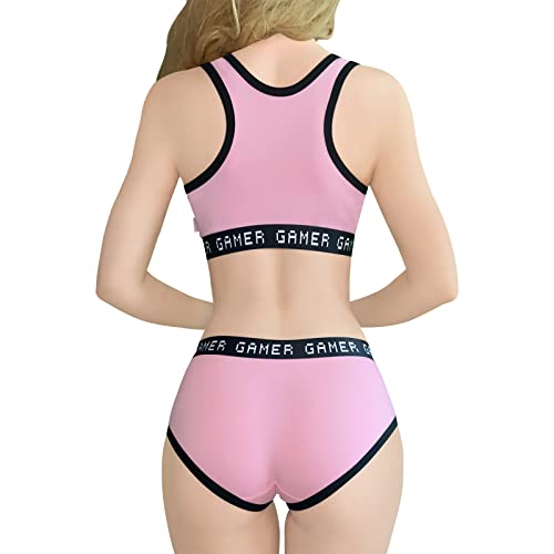 Littleforbig Women Cotton Camisole and Panties Sports loungewear Bralette Set - Playgirl2