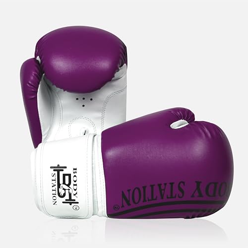 Image of Boxing Gloves - Faux Leather Training Gloves with Hook and Loop Velcro Closure for Long-Lasting Strength and Durability
