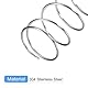 QUARKZMAN 5Stk Druckfeder Druckfedern 304 Edelstahl Feder Federn Zugfeder Zugfedern Spring 8mm AD 0.5mm Draht Größe 50mm Frei Länge Spiralfeder Spiralfedern Sprungfeder Stahlfeder Silber