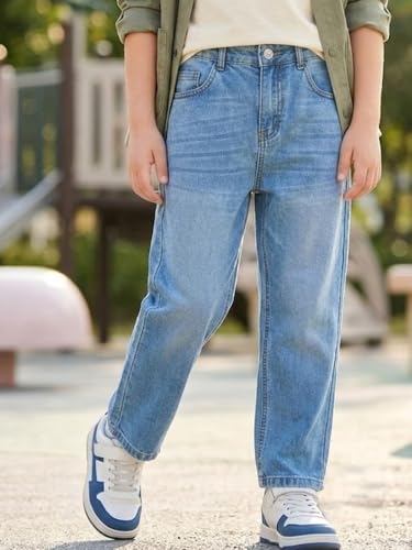 Image of Urbano Juniors Boy's Loose Baggy Fit Washed Denim Jeans Stretchable