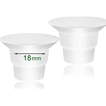 18mm Silicone Flange Inserts Compatible with Elvie Stride for Lansinoh for Medela for Spectra for eufy for Momcozy S9 S12 M5 M9 for Bellababy, Pump Parts Reduce 24-25mm elastic nipple to 18mm