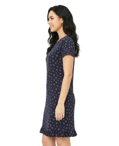 Image of ARIEL Cotton Knee Length Regular Fit Nighty for Womens | Night Dress | Long Tees (Pack of 3)