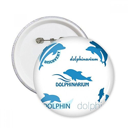 Pins Dauphin Bleu Océan Badge Rond Décoration Vêtement S