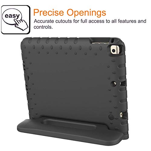 Avawo Kids Case For Ipad 9.7 2017/2018 & Ipad Air 2 - Light Weight Shock Proof Convertible Handle Stand Friendly Kids Case For 9.7-Inch Ipad 5Th & 6Th Gen, Ipad Air 1 & Ipad Air 2 - Black #TOP4