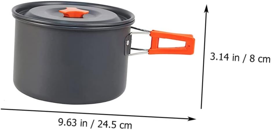 Toddmomy 1Set Person Portable Camping Cookware Lightweight Outdoor Cooking Kit for Hiking Picnics Includes Essential Camping Pans Pots Easy to Store Carry