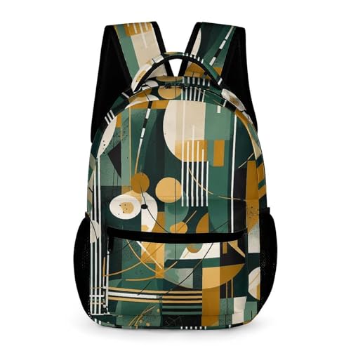 Abstract Painting of Lines Backpack for Travel, Ultra Durable Small Bookbag Lightweight Daypack for Women Men