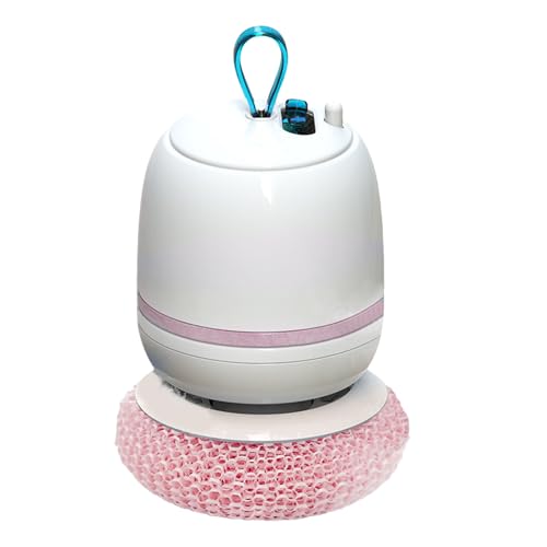 AWJUWHBJ Pelotas de limpieza portátiles para el hogar, frutas y verduras, limpiador eléctrico pequeño para lavavajillas, textura ABS, impermeable, limpiador de platos
