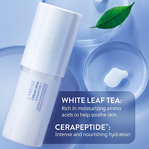 Laneige Cream Skin Toner & Moisturizer: 2-In-1 Amino Acid Rich Liquid, Soothe, Hydrate, And Strengthen Skin's Moisture Barrier, 5.0 Fl. Oz. (Packaging May Vary) #TOP5