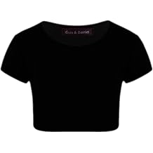 Kids Girls Neon Fluorescent Plain Short Sleeve Crop Tops T-Shirt Tee Top Dance Wear Gymnastic Fancy Dress Age 3-14 Years