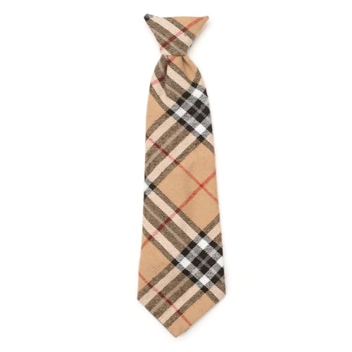 Corbata para perros y gatos en algodón suave a cuadros, talla grande
