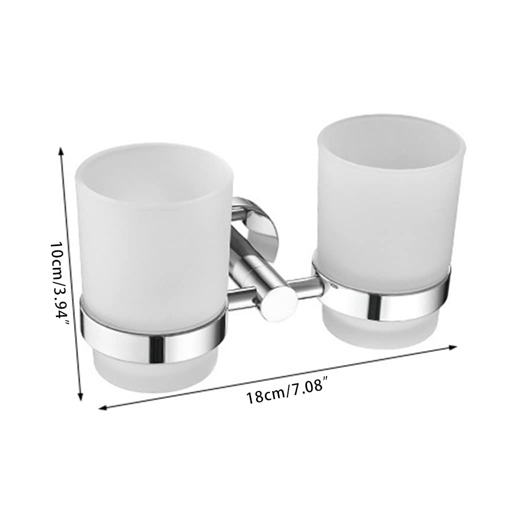 Soporte para cepillo de dientes de acero inoxidable, vaso de enjuague, vaso para cepillo de dientes, soporte para pasta de dientes, accesorio de baño