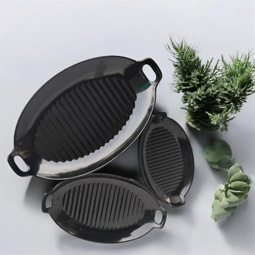 Image of Serving Platter | Melamine Snack Platter | Multi-Purpose Kitchen Serving Platter | Versatile Chip and Dip Tray for Snacks, Starters & Desserts | Lightweight & Dishwasher Safe | Set of 3 (BLACK)