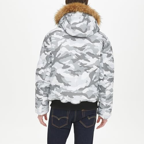 Image of Tommy Hilfiger Men's Arctic Cloth Quilted Snorkel Bomber Jacket (Standard and Big & Tall)