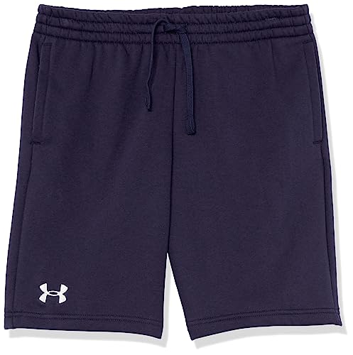 Under Armour Boys Rival Fleece Shorts, (410) Midnight Navy / / White, Medium