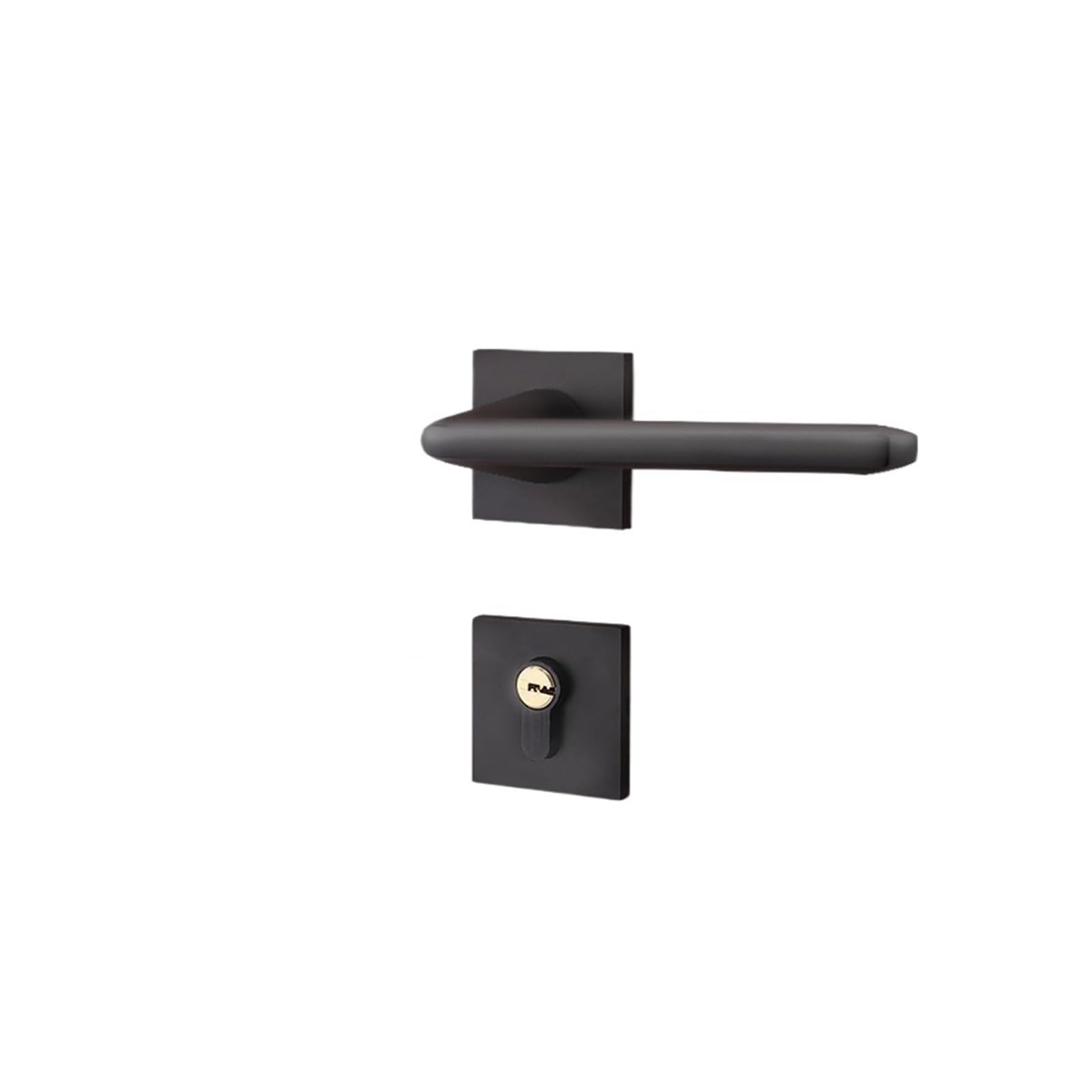 Verrou de porte en bois moderne fini noir mat 502, esthétique haut de gamme
