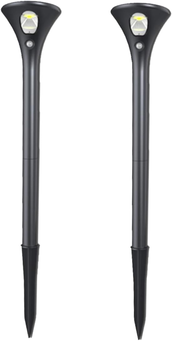 2pcs Solar Led Lawn Ground Lights Outdoor Landscape Decor for Garden Pathway Weather Resistant Pure White Light for Patios and Courtyards