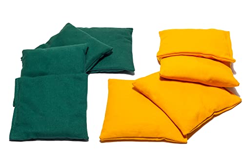 Sc Cornhole Games Weather Resistant Cornhole Bags (Set Of 8) - Professional Regulation Size- Use On Pro Corn Hole Boards Or Bean Bag Toss Sets (Yellow/Green) #TOP27