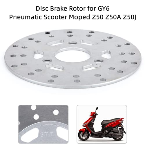 Qiilu 155Mm Disc Brake Rotor For Gy6 Scooter Moped Z50 Z50A Z50J Dr11 Motorcycle 3 Bolt Pattern Brake Rotor Disc Plate Replacement Aluminum Alloy #TOP2
