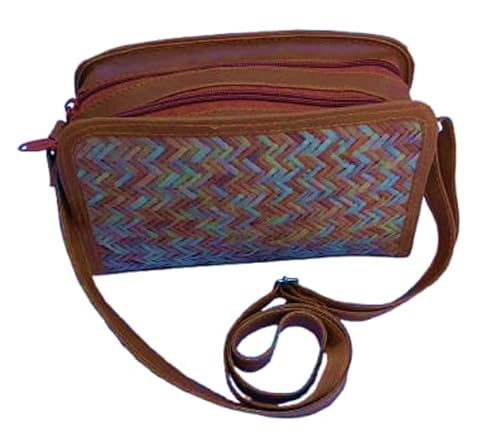 Image of han bag bamboo (SQUARE) Bamboo Bags for Women - Handmade Wicker Woven Purse Handbag