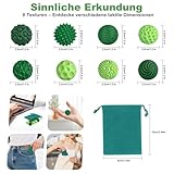 Zingbee 8 Stück Magnetische Fidget Toys, Silikon Magnetkugeln Anti-Stress Bälle, Sensorik Spielzeug für Erwachsene und Kinder, Sensorische Magnetische Kugeln Set, Stressabbau und Entspannung(Grün)