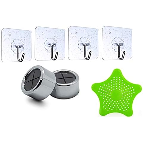 Kitchen Towel Hooks | Towel Holder | Towel Rack | Push in & Grip Tea Towel Hook | Self Adhesive | Easy Installation | Chrome Finish | Strong Hold & Easy Removal -Noondl Cover