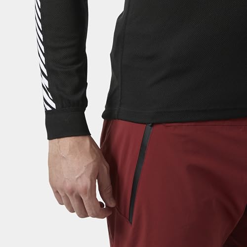 Helly Hansen Men's Lifa Stripe Crew Lightweight Breathable Moisture Wicking Thermal Baselayer, 998 Black, XX-Large by Helly Hansen - Used condition - Image 6