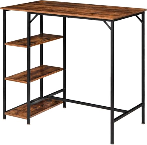Multi-Purpose Bar Table with Storage Shelves from MA Steel –...