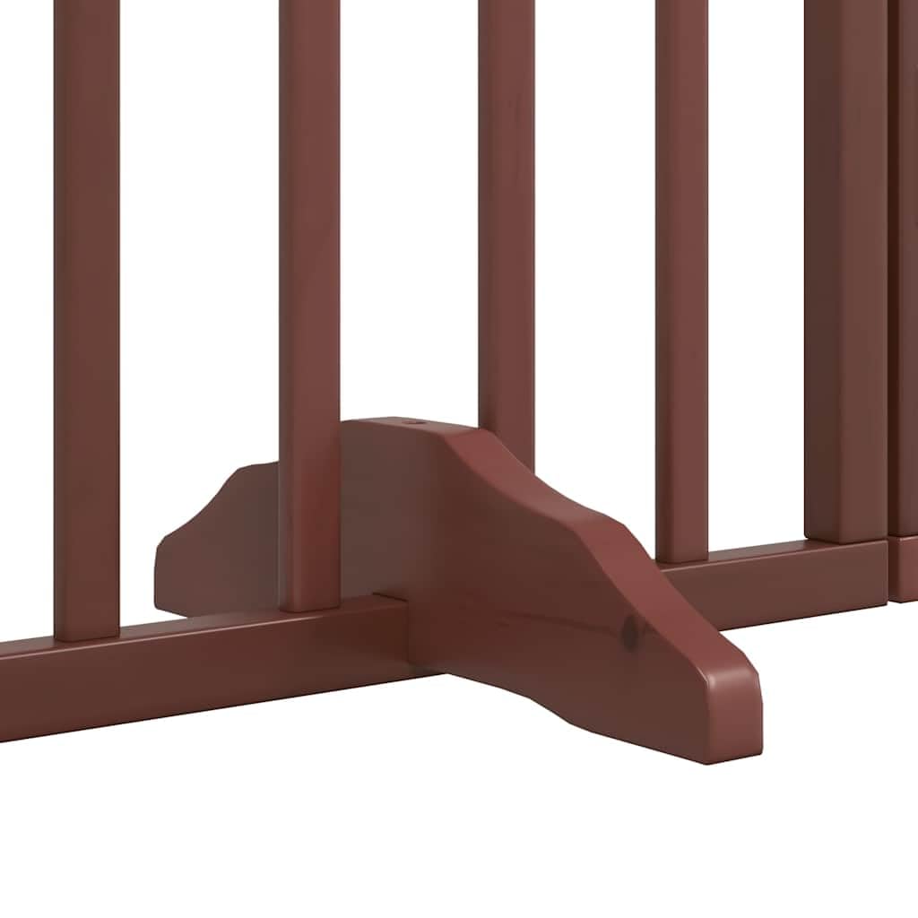 Puerta para perros con puerta marrón 800 cm madera de álamo plegable portátil al aire libre interior seguridad para mascotas para perros, cachorros, protección, entrenamiento, hogar, jardín