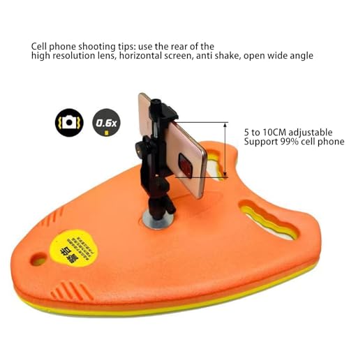Planche de natation pliable mousse EVA support téléphone et fixation caméra d'action 1/4
