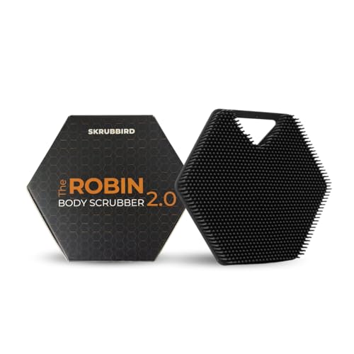 Image of Body Scrubber 2.0 - Robin - Premium Silicone Body Exfoliator for Men, Deep Clean, Hygienic, Fast Drying, Durable Shower Grooming Tool