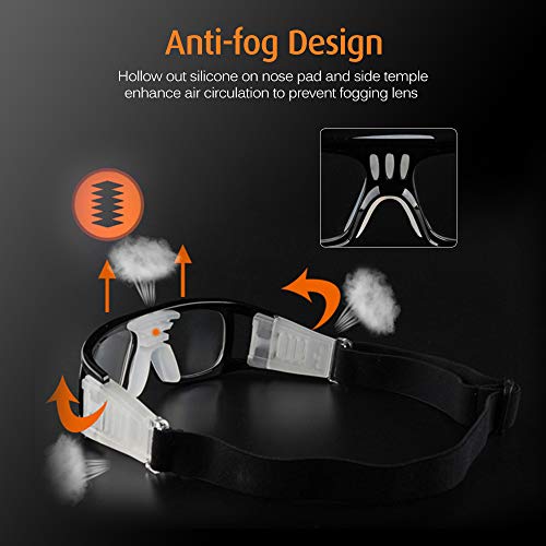 Festnight Anti-fog Basquete Óculos de Proteção Óculos de Segurança Esportes Óculos de Futebol Futebo
