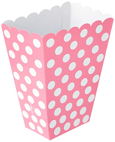 Hot Pink Dots Treat Boxes (Pack of 8) - Elegant Paper Party Favor Containers - Perfect For Celebrations & Gifts