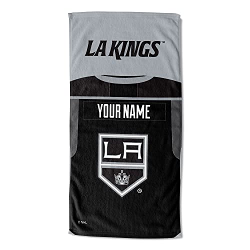 Northwest NHL Los Angeles Kings Personalized Beach Towel, 30" x 60", Jersey